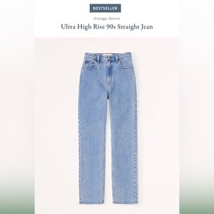 Abercrombie Ultra High Rise 90s Straight Jeans